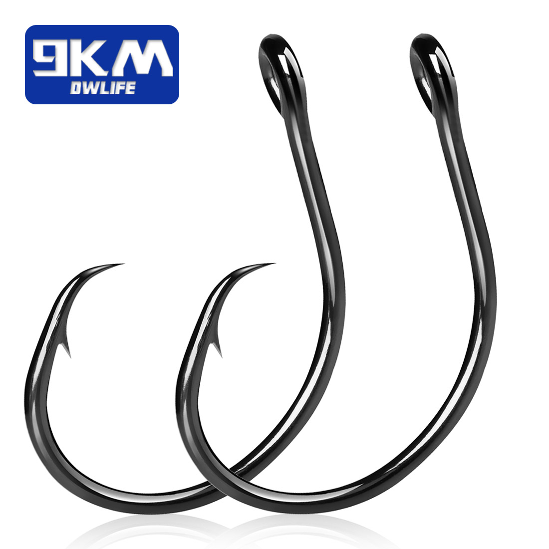 Fishing Hook Offset - 9KM 25-50 Peças Anzóis Circulares de