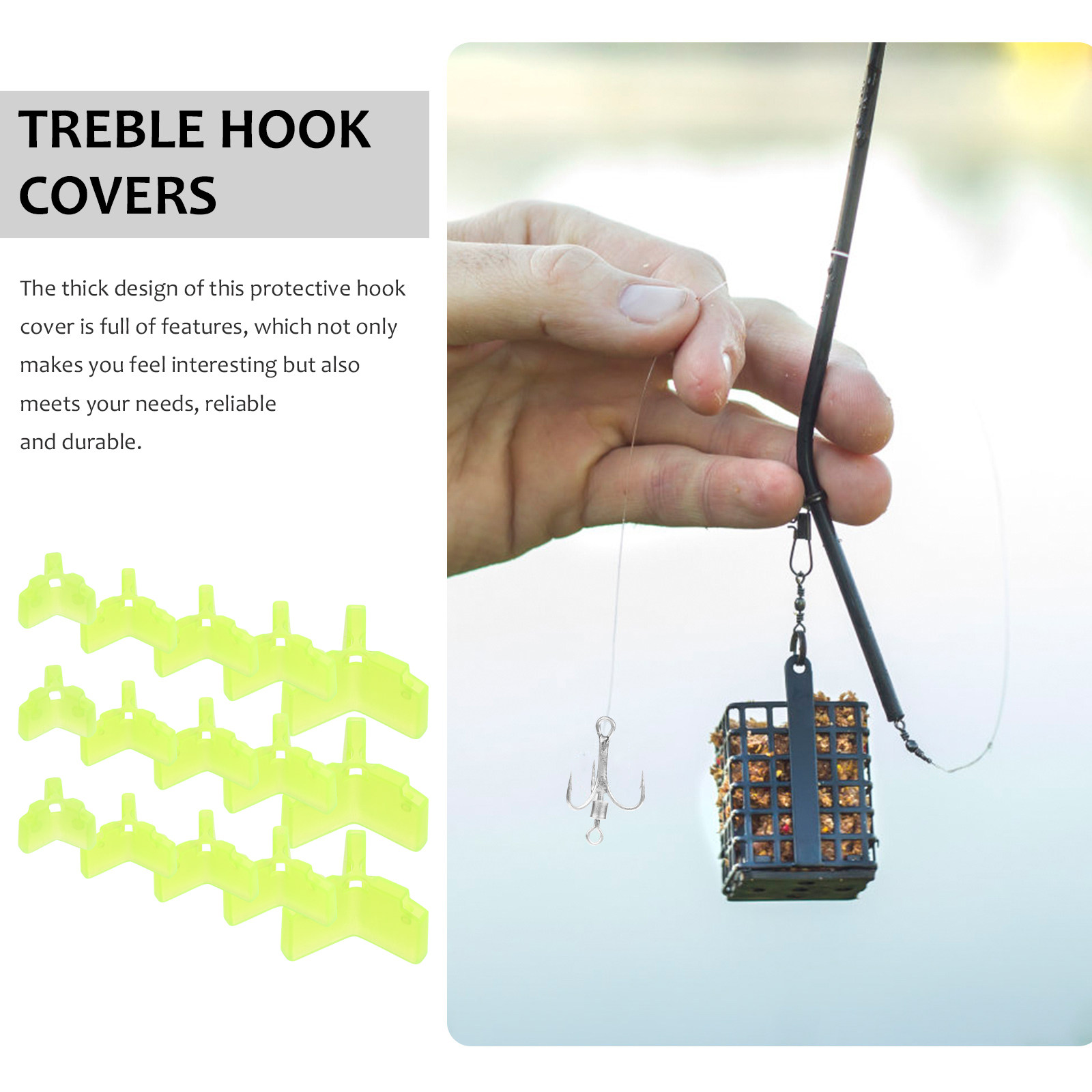 100 unidades de protetores par - Fishing Hook Treble avaliação e preço