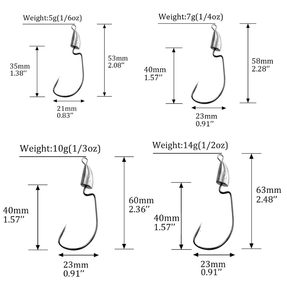 Thkfish 10 pçs manivela gabari - Fishing Hook Assortment avaliação e preço