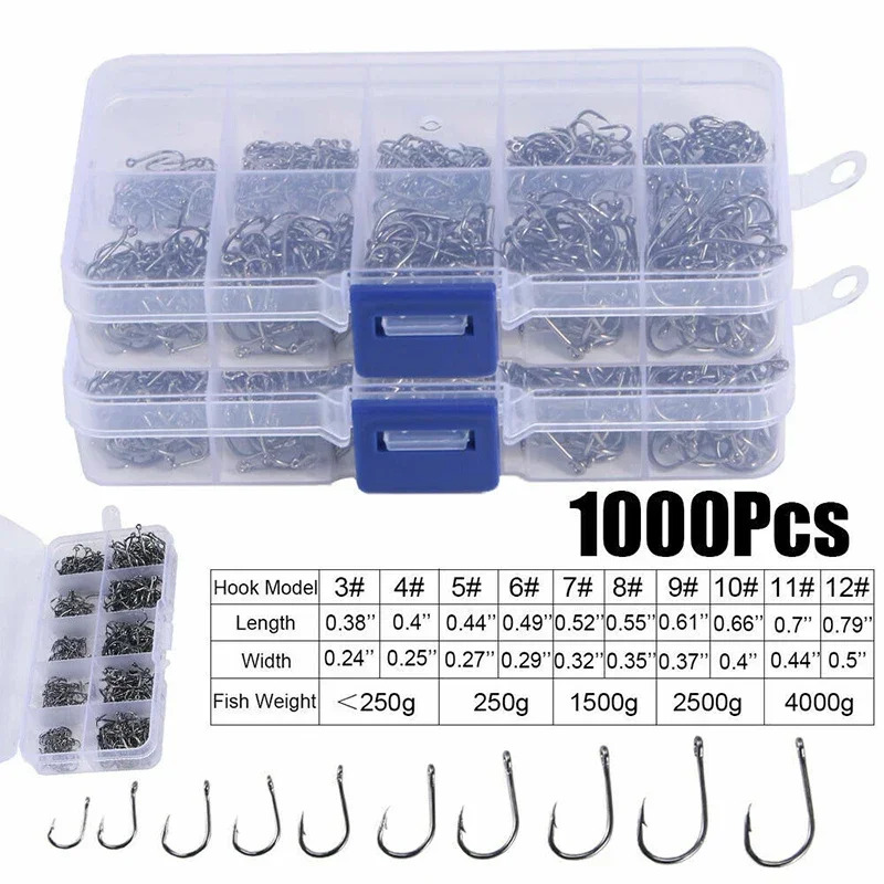 50-1600 unidades/caixa anzóis  - Fishing Hook Offset avaliação e preço